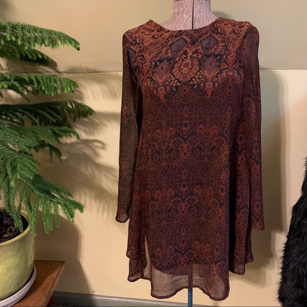 Ecote Long Sleeve Mini Dress